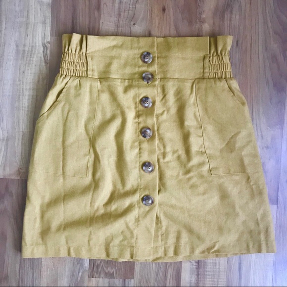 Dresses & Skirts - High Waisted Skirt Mustard Size L